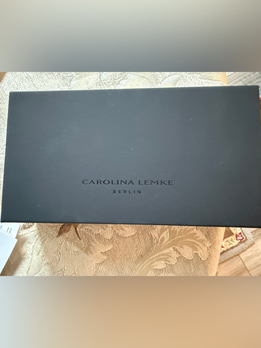 Carolina Lemke Clear Frame Sunglasses with Purple Lenses - Modern Square Style - Picture 6 of 10